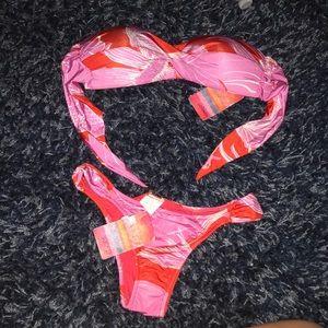 Revolve Bikini Set. Pink and Orange. Brand new